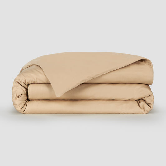 Dekbedovertrek Beige bamboe by Momo Cotton – satijnweefsel 300 draden, zacht, ademend en duurzaam.