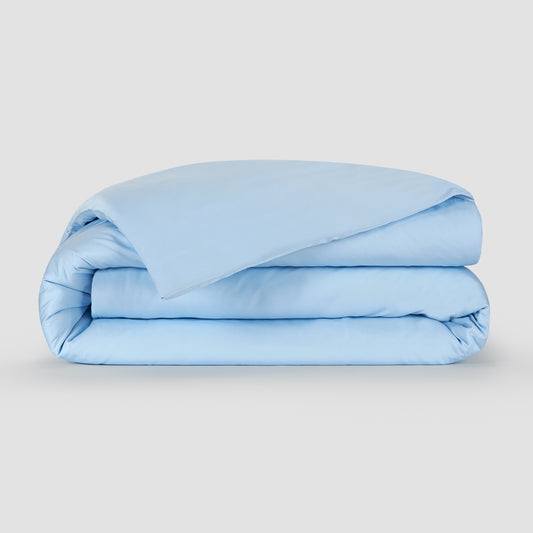 Dekbedovertrek Blauw bamboe by Momo Cotton – satijnweefsel 300 draden, zacht, ademend en duurzaam.