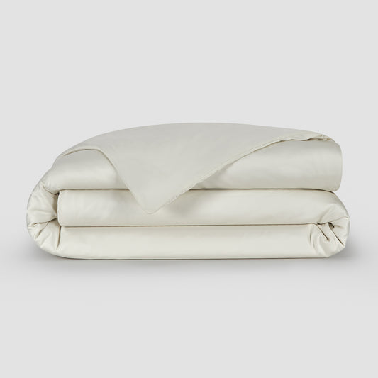 Dekbedovertrek Eggshell bamboe by Momo Cotton – satijnweefsel 300 draden, zacht, ademend en duurzaam.
