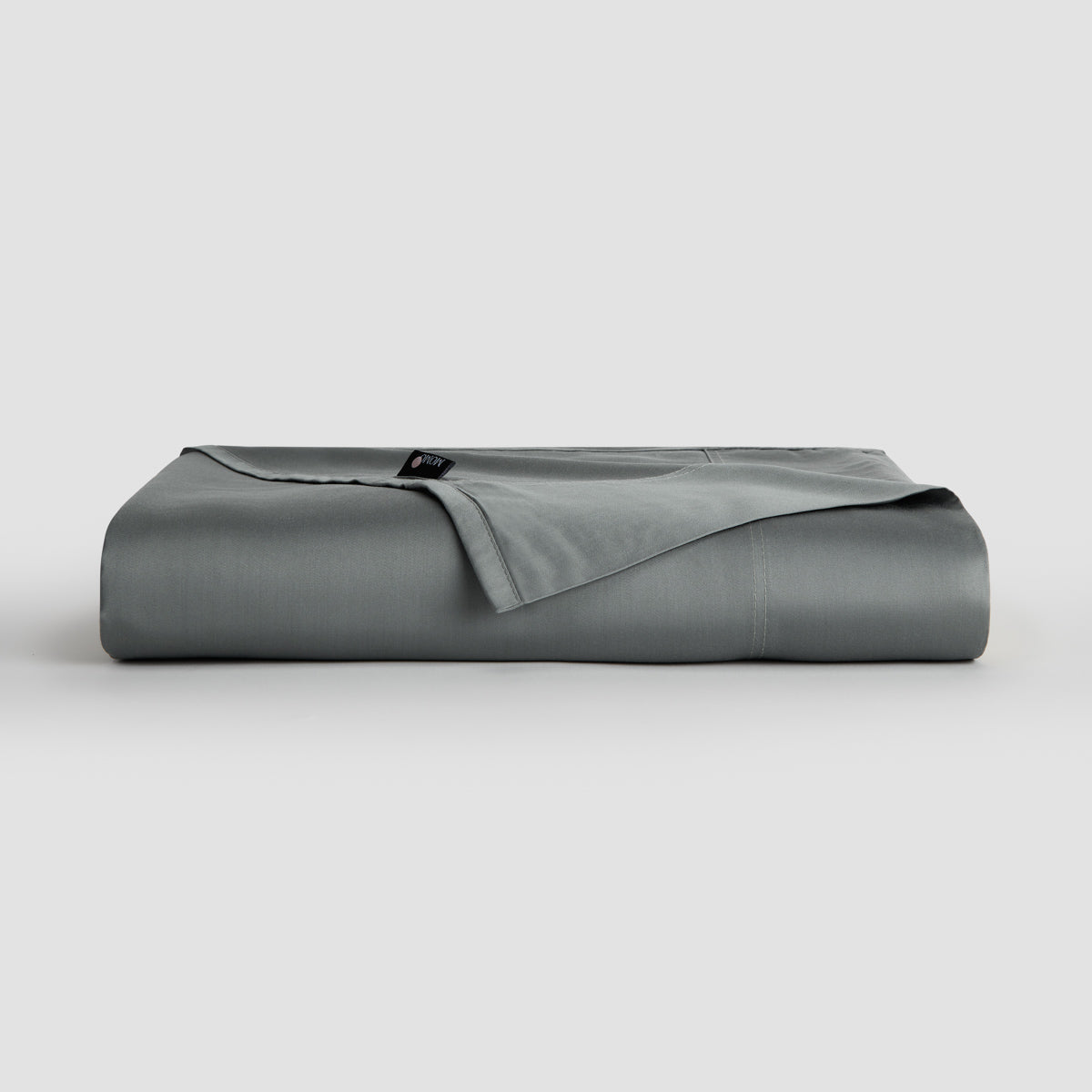 Lençol de cima cinza bambu roupa de cama by Momo Cotton – tecido de cetim 300 fios, suave, respirável e sustentável.