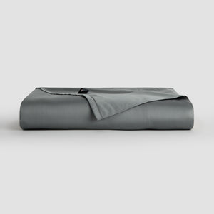 Lençol de cima cinza bambu roupa de cama by Momo Cotton – tecido de cetim 300 fios, suave, respirável e sustentável.