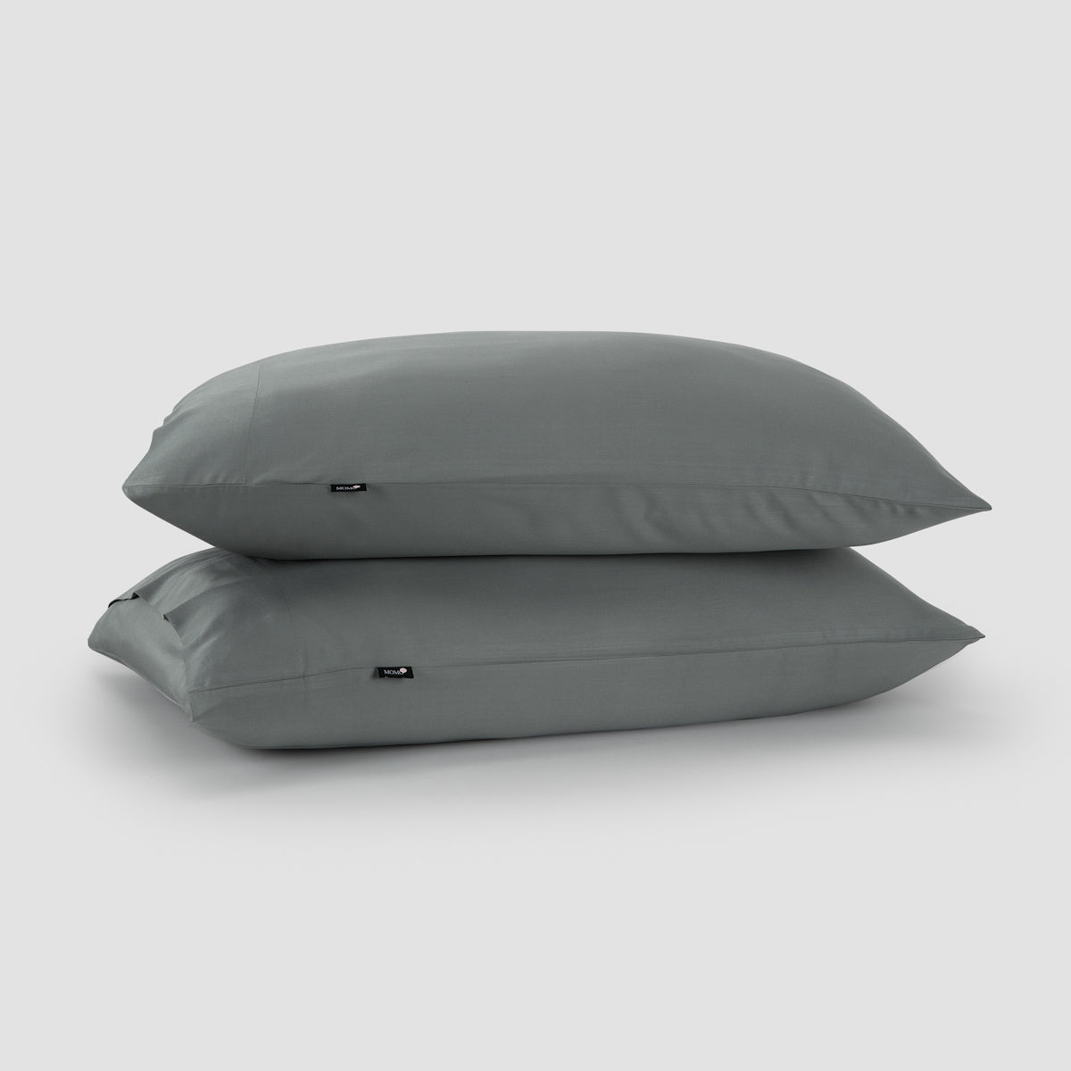 Cinzento bambu roupa de cama by Momo Cotton – tecido de cetim 300 fios, suave, respirável e sustentável.