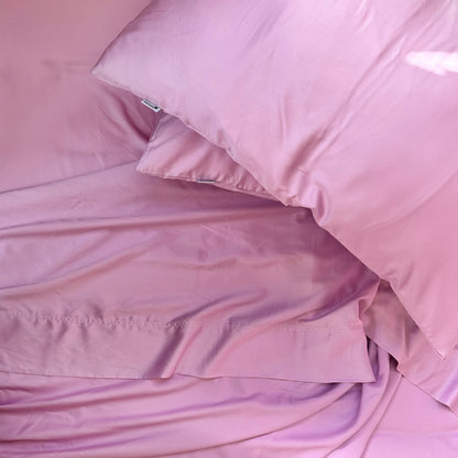 Lilac bamboe bovenlaken-set – sheets and kussensloops, zacht, ademend en duurzaam beddengoed