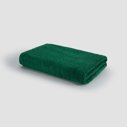 Toalha de mão verde em bambu da Momo Cotton – macia, absorvente, seca rápido e sustentável